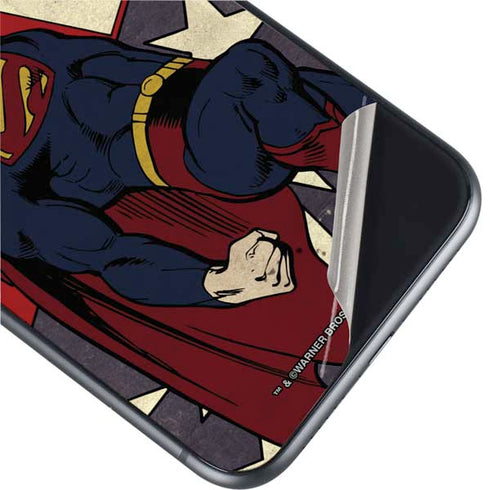 DC Comics Superman Vintage Pose American Flag iPhone 11 Skin